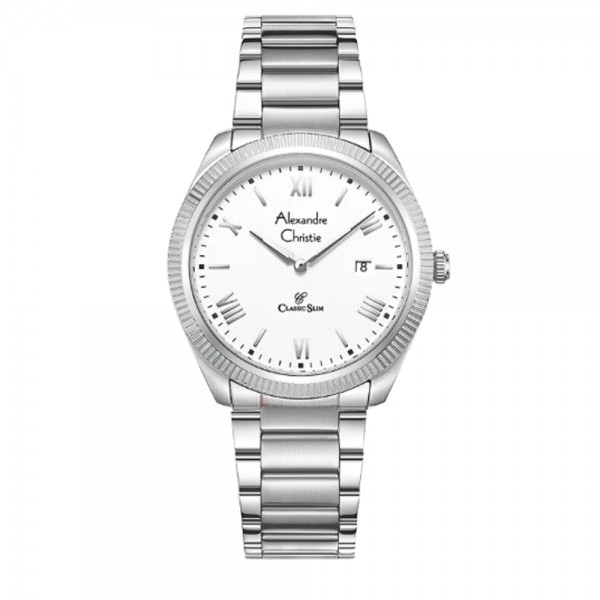 Alexandre Christie AC 8712 Silver White Man MDFSSSL